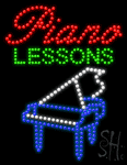 Piano Lessons Animated Led Sign