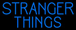 Blue Stranger Things Logo Neon Sign