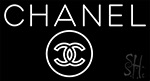 White Chanel Logo Neon Sign 2