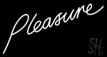 White Pleasure Logo Neon Sign
