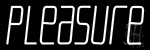 White Pleasure Logo Neon Sign 3
