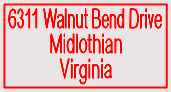 Custom 6311 Walnut Bend Drive Midlothian Virginia Neon Sign 1