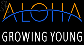Custom Aloiia Growing Young Logo Neon Sign 3