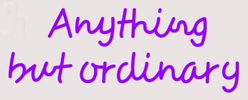 Custom Anything But Ordinary Neon Sign 4