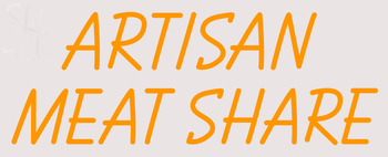 Custom Artisan Meat Share Neon Sign 1