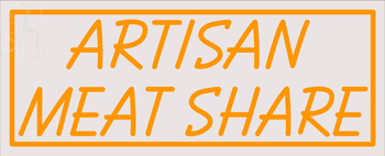 Custom Artisan Meat Share Neon Sign 2