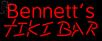 Custom Bennetts Tiki Bar Neon Sign 2