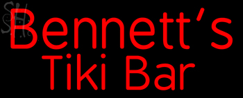 Custom Bennetts Tiki Bar Neon Sign 3