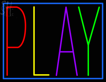 Custom Blue Bodar Play Neon Sign 2