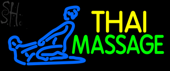 Custom Blue Thai Massage Logo Neon Sign 2