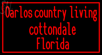 Custom Carlos Country Living Cottondale Florida Neon Sign 4