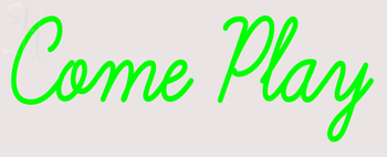 Custom Come Play Neon Sign 2