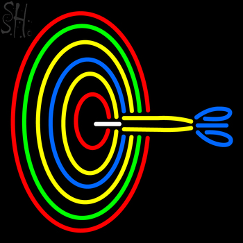 Custom Dart Board Bar Neon Sign 1