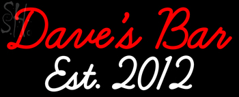Custom Dave Est 2012 Neon Sign 5