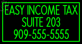 Custom Easy Income Tax Suite 203 Neon Sign 1