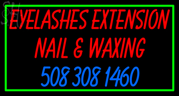 Custom Eyelashes Extension Nail And Waxing Neon Sign 1