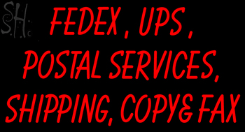 Custom Fedex Ups Postal Services Shipping Copy And Fax Neon Sign 2