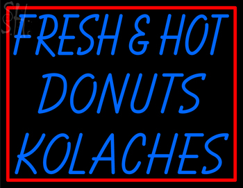 Custom Fresh And Hot Donuts kolaches Neon Sign 1