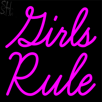 Custom Girls Rule Neon Sign 1