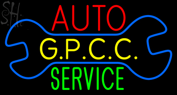 Custom Gpcc Red Auto Green Service Neon Sign 1