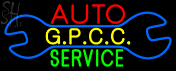Custom Gpcc Red Auto Green Service Neon Sign 2
