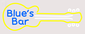 Custom Guitar Blues Bar Logo Neon Sign 4
