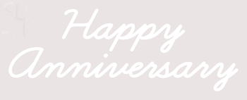 Custom Happy Anniversary Neon Sign 2