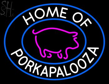 Custom Home Of Porkapalooza Neon Sign 3