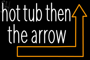 Custom Hot Tub This Way Neon Sign 2