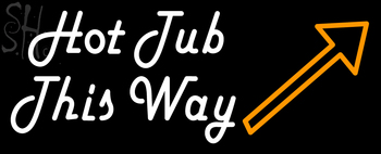 Custom Hot Tub This Way Neon Sign 8