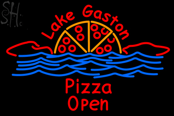 Custom Lake Gaston Pizza Open Neon Sign 2