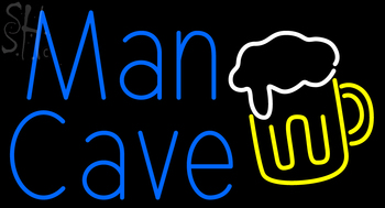 Custom Man Cave With Beer Mug Neon Sign 2