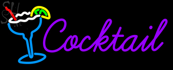 Custom Martini Glass With Cocktail Neon Sign 4