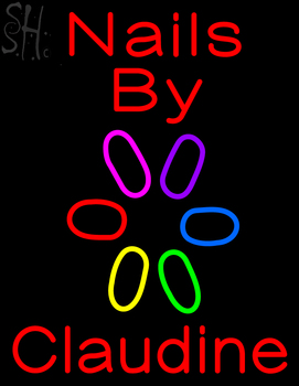 Custom Nails Claudine Adelaja Neon Sign 4
