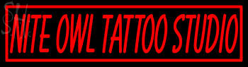Custom Nite Owl Tattoo Studio Neon Sign 1
