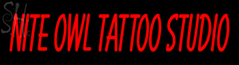 Custom Nite Owl Tattoo Studio Neon Sign 2