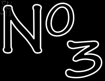 Custom No Three Neon Sign 1
