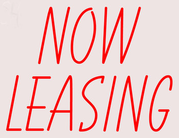 Custom Now Leasing Neon Sign 2