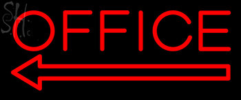 Custom Office With Left Arrow Neon Sign 4