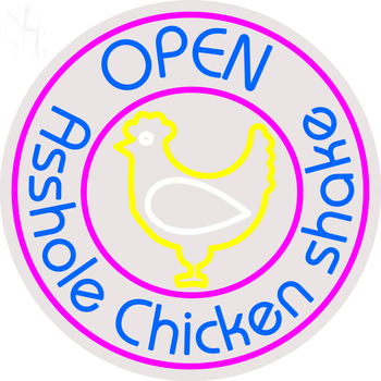 Custom Open Asshole Chicken Shake Neon Sign 3