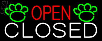 Custom Open Closed Paw Neon Sign 2