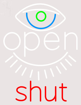 Custom Open Shut Neon Sign 2