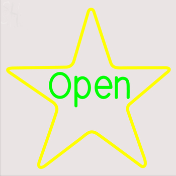 Custom Open Star Neon Sign 1