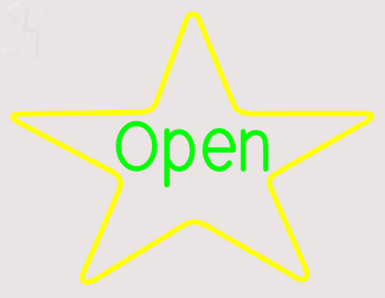 Custom Open Star Neon Sign 2