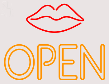 Custom Orange Double Stroke Open Neon Sign 2
