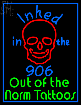 Custom Out Of The Norm Tattoos Neon Sign 4
