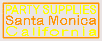 custom darin party supplies santamonico celifornia neon logo Sign