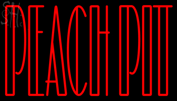 Custom Peach Pit Neon Sign 1