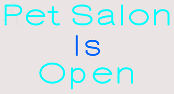 Custom Pet Salon Is Open Neon Sign 1