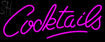 Custom Pink Cocktails Neon Sign 2